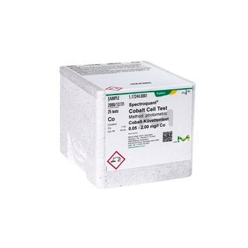 Cobalt Cell Test photometric, 0.05-2.00&#160;mg/L (Co2+), Spectroquant&#174;