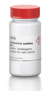 Gentamicin sulfate salt powder, BioReagent, suitable for cell culture
