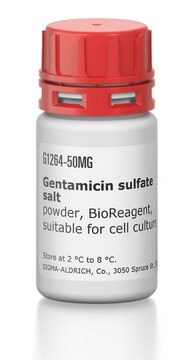 Gentamicin sulfate salt powder, BioReagent, suitable for cell culture