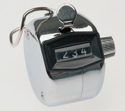 four-digit metal shell hand tally counter