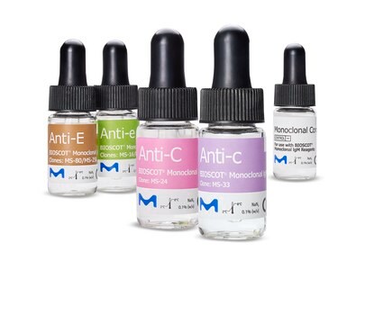 Blood typing BIOSCOT&#8482; IVD Reagent RHCE (Rh) Specificities BIOSCOT&#8482; Anti-e from the clone MS-16/MS-21/MS-63, Human IgM, Blood Grouping Reagent